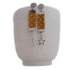 boucles d'oreilles en tissu upcyclé