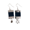 boucles d'oreilles en tissu upcyclé