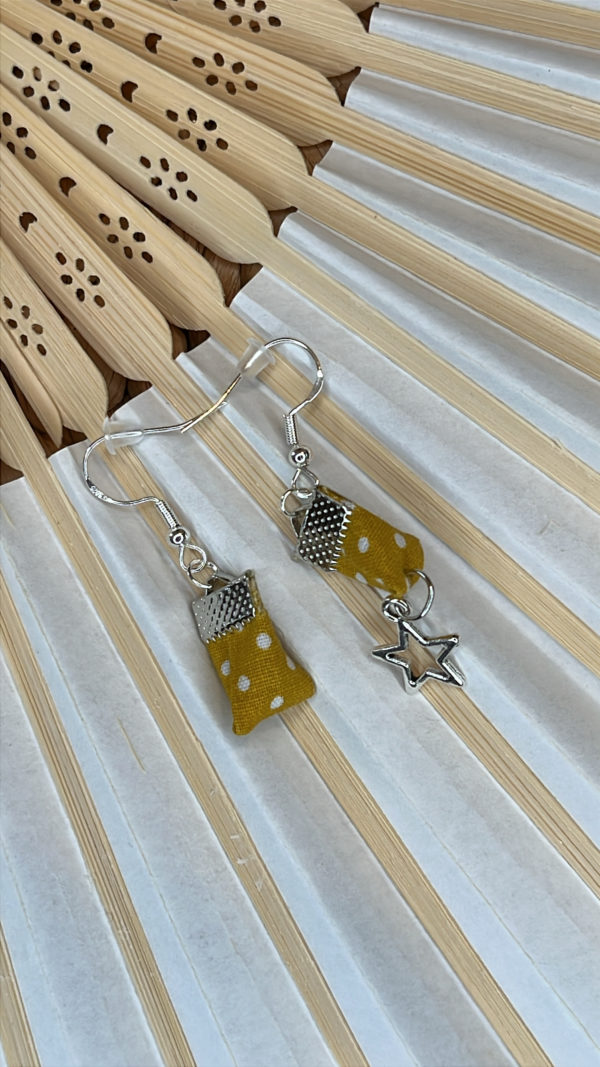 boucle d'oreille tissu