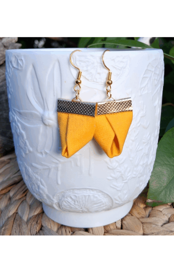 Boucle d'oreille tissu Cousette et Chiffonnette