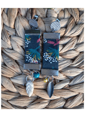 Boucle d'oreille tissu Cousette et Chiffonnette