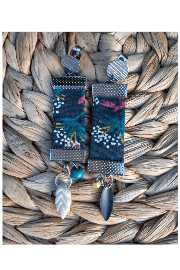 Boucle d'oreille tissu Cousette et Chiffonnette