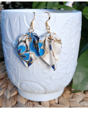 Boucle d'oreille tissu Cousette et Chiffonnette