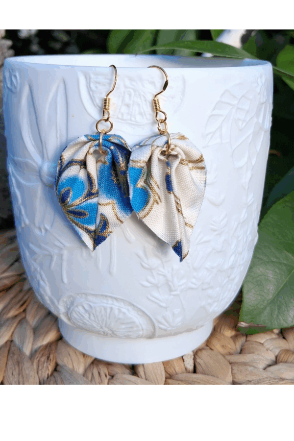 Boucle d'oreille tissu Cousette et Chiffonnette