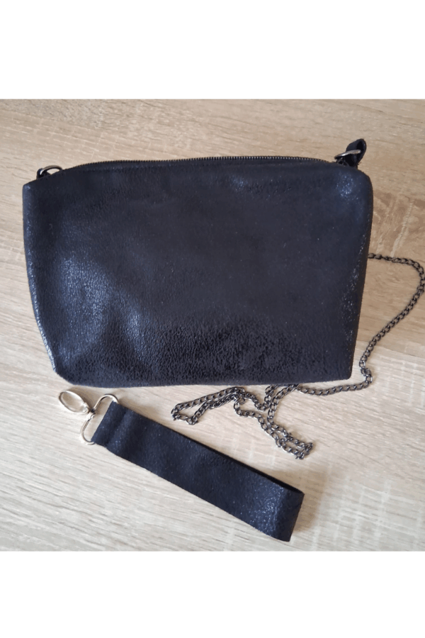 Sac bandoulière simili cuir brossé