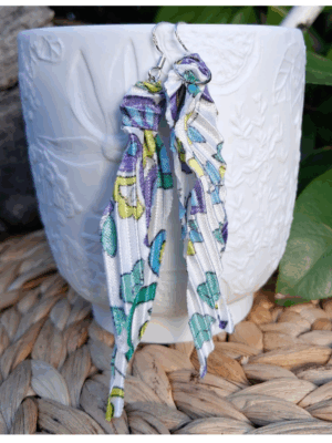 Boucle d'oreille tissu Cousette et Chiffonnette
