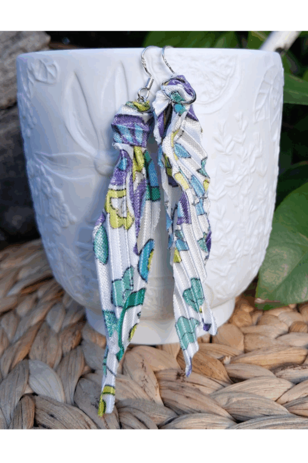 Boucle d'oreille tissu Cousette et Chiffonnette