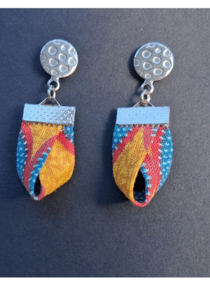 Boucle d'oreille tissu Cousette et Chiffonnette