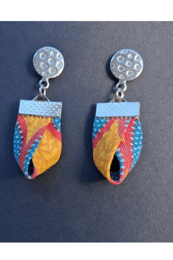 Boucle d'oreille tissu Cousette et Chiffonnette