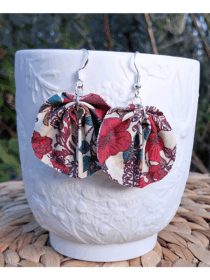 Boucle d'oreille tissu Cousette et Chiffonnette