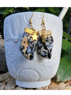 Boucle d'oreille tissu Cousette et Chiffonnette