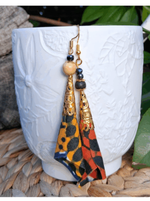 Boucle d'oreille tissu Cousette et Chiffonnette