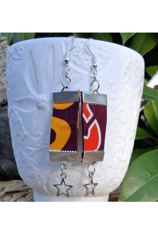 Boucle d'oreille tissu Cousette et Chiffonnette